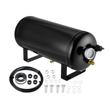 Imagem de BDFHYK Tanque de ar de 6 litros, 6 portas com rosca NPT de 1/10.2 cm, classificação de 150 PSI para sistema de suspensão a ar, sistema de freio a ar, enchimento de pneu e buzinas de caminhão e trem