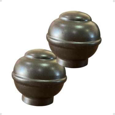 Imagem de Kit Ponteira Bola 28mm Cores Alumínio Varão Cortina Instalação Tubo Co