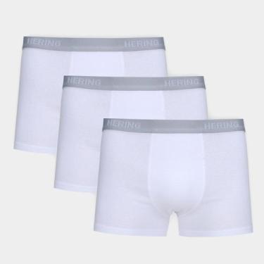 Imagem de Kit Cueca Boxer Hering 3 Peças, Branco, GG