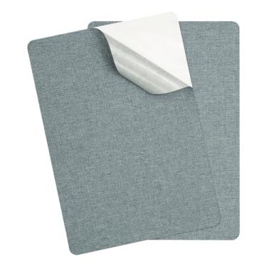 Imagem de PATIKIL Remendos de reparo de linho de 20 x 28 cm, 2 peças de remendo de tecido autoadesivo para sofás, bolsas, móveis, assentos de carro, roupas, tendas, azul