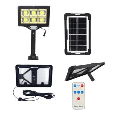 Imagem de Luminária Solar LED COB 300W com Controle Remoto - Sensor de Movimento, 3 Modos de Iluminação, Painel Solar, Ideal para Áreas Externas
