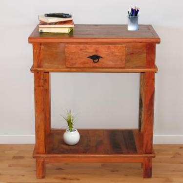 Imagem de Aparador Tradicional 70cm – 1 Gaveta e 1 Prateleira, Madeira Maciça Envernizada