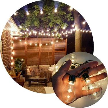 Imagem de Pisca Cordão Varal Natal 12 Lâmpada LED Amarelo 4M 110v-220v