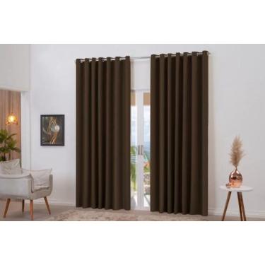 Imagem de Cortina 2,80x1,70 Blackout Blecaute Corta Luz Tecido Grosso - FF Enxov
