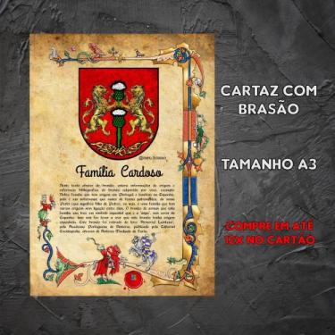 Imagem de Brasão da família Cardoso ( no cartaz tamanho A3 ) - @meu.brasao