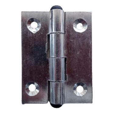 Imagem de Dobradiça Porta Pequena Alumínio Brilhante 50x40 - 3 Pçs - KMP