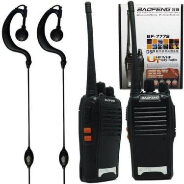 Imagem de Kit 2 Rádios Comunicação Walk Talk Bf-777S Uhf Vhf 16 Canais - Baofeng