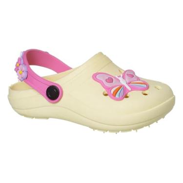 Imagem de Babuche Menina Infantil Com Enfeite Emborrachado (Amarelo/Borboleta, BR, Criança de 1 a 3 anos, Faixa Numérico, 19, 20)