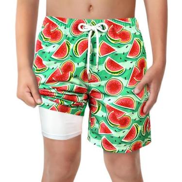 Imagem de Calções de banho LUCOWEE Boys Compression Liner UPF 50+, tamanho 14-16