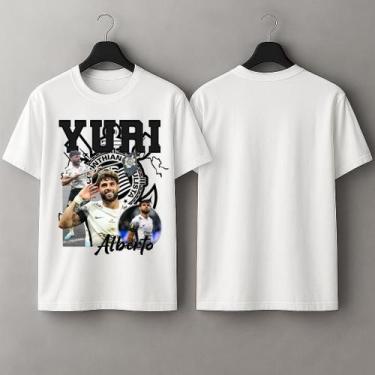 Imagem de Camiseta Manto do Timão 100% Algodão Premium Macia Yuri Alberto Memphi