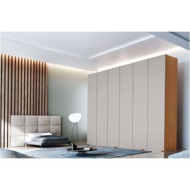 Imagem de Guarda Roupa Casal 6 Portas E 6 Gavetas C/ Pés Horizon Naturale/off White - Rufato
