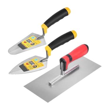 Imagem de Gralara Conjunto de Ferramentas para Alvenaria 3 Peças, Desempenadeira de Acabamento Plana, Kit para Piso de Cimento, Conjunto de Junta Convexa para Tijolos,