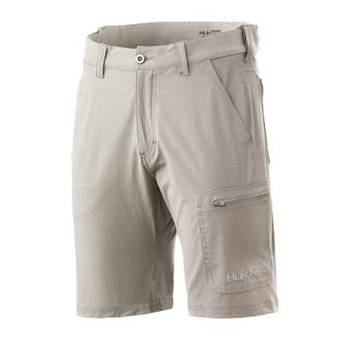 Imagem de Short masculino Next Level da HUK de 26,67 cm | Short de pesca de secagem r pida com prote o solar FPS 30+, Bone, X-Large