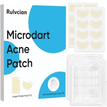 Imagem de Adesivos para acne Rulvcian Microdart para rosto 18 unidades e 16 unid