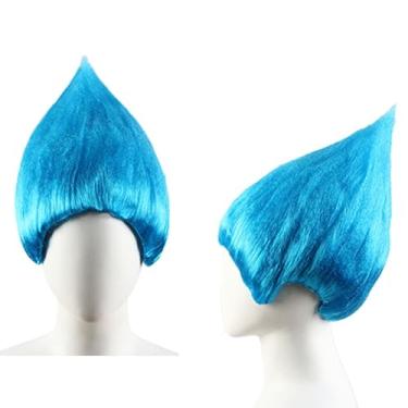 Imagem de Peruca masculina e feminina divertida para cosplay e fantasia peluda, faixa de cabelo descolada, cabelo de troll louco para carnaval de Halloween, fantasia de festa de Halloween, peruca peluca