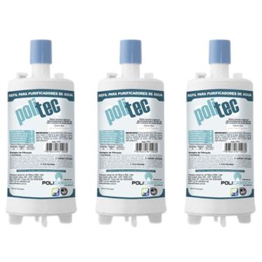 Imagem de Kit 3 Filtro Refil Purificador Agua Esmaltec Acqua 7 Purágua