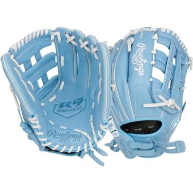 Imagem de Rawlings | Luva de softbol Fastpitch da série R9 | 3,5 m | RHT | Pro H-Web | Columbia Blue
