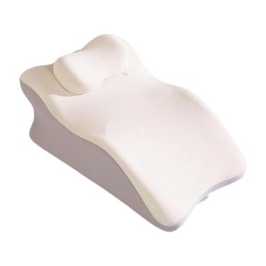 Imagem de YWJLQH Travesseiro de cunha para costas, pescoço, abdômen, lombar, multifuncional, elevação de pernas, travesseiro de cama para sentar e dormir relaxadamente, Bege