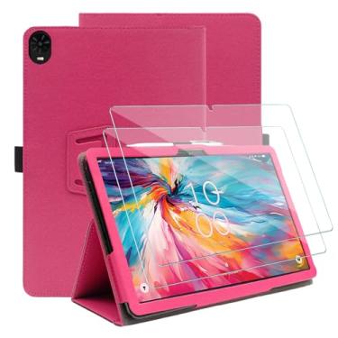 Imagem de Hoibon Capa para TCL TAB 10 NXTPAPER 5G para TCL TAB 10 NXTPAPER 5G 10,4 polegadas modelo 9199S capa fólio flip magnética inteligente de couro PU à prova de choque com alça de mão protetor de tela com