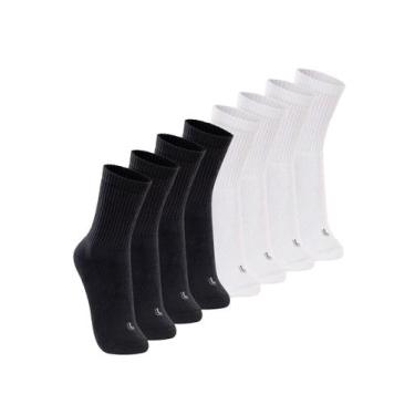 Imagem de Kit com 8 Pares de Meias Esportiva Cano Longo Lupo 3250-001 Colorido, 