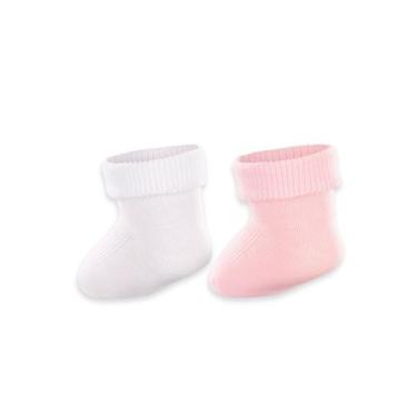 Imagem de Kit 2 Pares de Meias Bebê Cano Médio Lupo 2002-088, Rosa