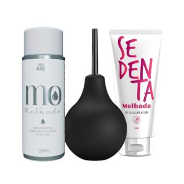 Imagem de Kit Ducha Íntima Higiene Ginecológica 224ml Enema Gel Sabonete Procto Anal e Gel Deslizante Neutro