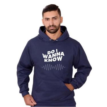 Imagem de Blusa Moletom Banda Masculina Rock Com Bolso e Capuz Azul Mar - Method