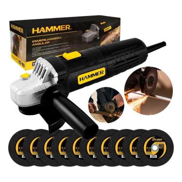 Imagem de 10X Esmerilhadeira Lixadeira Angular 4.1/2 Com 10 Discos