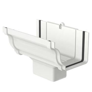 Imagem de Bocal Condutor Retangular Aquapluv Style Branco - 32029809 - Tigre Bocal Calha Retangular Aquapluv Style Branco Tigre