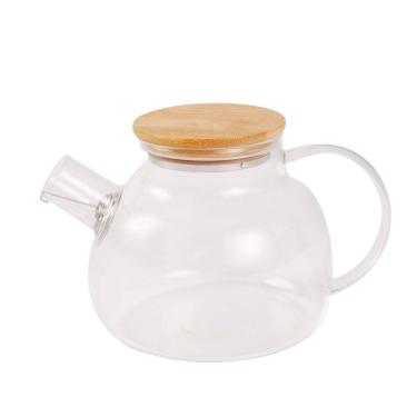 Imagem de Chaleira De Vidro Boro 900ml Tampa De Bambu Mattiné Fracalanza