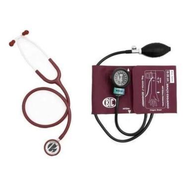 Imagem de Conjunto BIC Innova Plus, Esfigmomanômetro + Estetoscópio, vinho