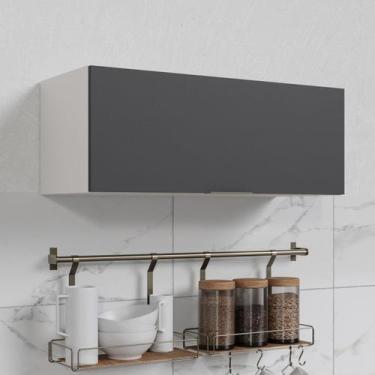 Imagem de Armário Aéreo Porta Basculante 90cm Puxador 150cm Ipanema CabeCasa Mad