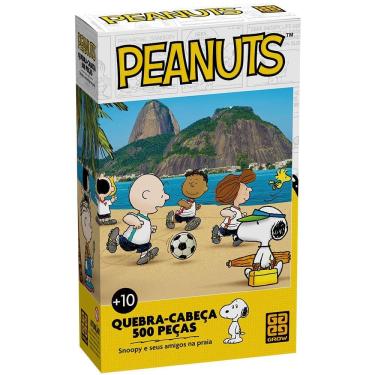 Imagem de Quebra-cabeça 500 peças Peanuts - Snoopy e seus Amigos na Praia