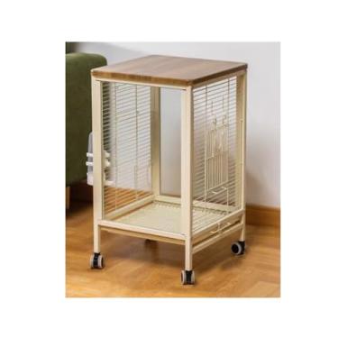 Imagem de Gaiola de pássaro, gaiola de pássaro, papagaio, vidro grande com rodas para fácil armazenamento e limpeza. Ninho de pássaro