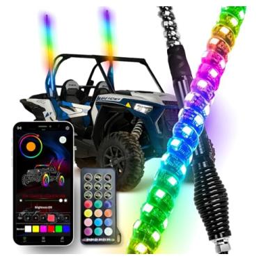 Imagem de Antena De Led Rgb 128cm Multifunções Utv Quadri Jipe Troller
