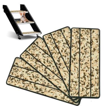 Imagem de OCEANBROAD Espuma EVA RV Step Cover 40.6 cm C x 16.5'' L 4 pacotes com autoadesivo para escadas, trailers, caminhões, campistas, escadas, camuflagem, marrom