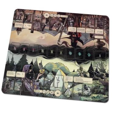 Imagem de Capstone Games Premium Stitched Playmat for Pagan: Fate of The Roanoke Board Game, Durable Non-Slip Base, Neoprene Mat with Cardboard Display Box