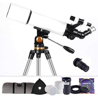 Imagem de Telescópio refrator de astronomia de 80 mm, monoscópio astronômico infantil, monoscópio astronômico para iniciantes, céu, monóculo, mira de viagem, decoração de casa, presente de Natal