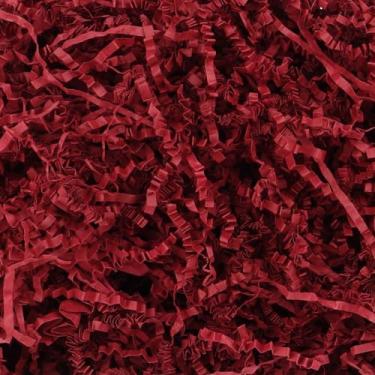 Imagem de Enchimento de papel amassado desfiado para cestas de presente, caixa de presente vermelha de Natal enrugado para decoração de presente de Natal, Ano Novo, cesta de recheio de ráfia 473 ml para festa