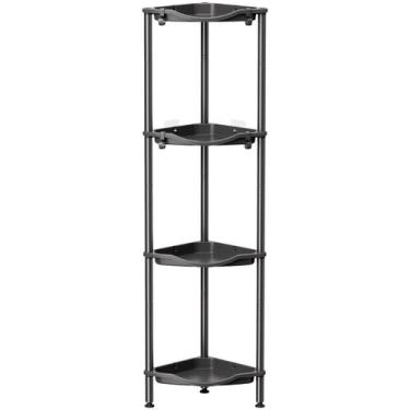 Imagem de Shelf Lifewit 4 Tier Corner Plastic Shower Caddy Black