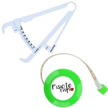 Imagem de Kit Avaliacao Fisica Medir Gordura Corporal Fita Metrica Imc Adipometr