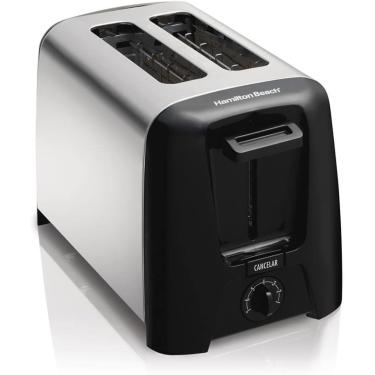 Imagem de TORRADEIRA HAMILTON BEACH ELÉTRICA CROMADA PRETA 220V 22614-BZ220