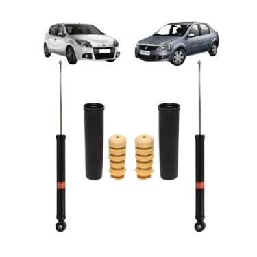 Imagem de Kit Batente+Amortecedor Kayaba Traseiro Esq/Dir Sandero Stepway 2018, 