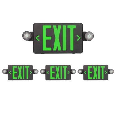 Imagem de Sinal de saída de emergência TANLUX Green com luzes, pacote com 4 unid