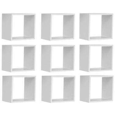 Imagem de Kit 09 Nichos Organizador 30x30cm Branco - AJL Móveis