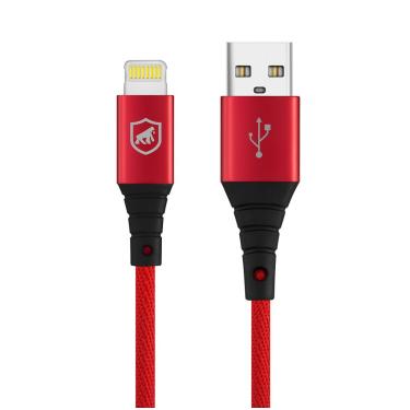 Imagem de Cabo Tech Proof Vermelho ( iPhone / iPad ) Lightning 1,2m (MFI Homologado) - Gshield
