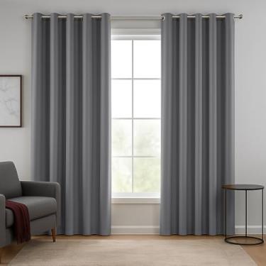 Imagem de Cortina De Tecido Blackout Janela Grande 3,00 x 2,80 Para Sala Quarto Escritório (Cinza)