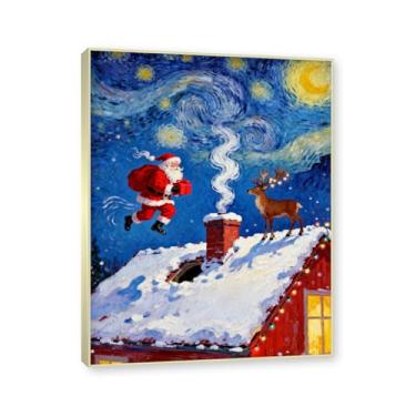 Imagem de Moldura de champanhe. Pôster de Natal de casa de fazenda, impressão de férias de núcleo de inverno, decoração de parede de Natal vintage para decoração de galeria de quarto de casa de fazenda. A77. 70