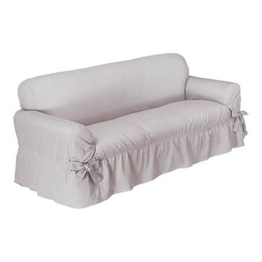 Imagem de Capa De Sofá 3 Lugares Avulso Gorgurão Maquinetado - Palha