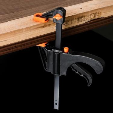 Imagem de Grampos de barra de aderência rápida de gatilho de 12 cm, braçadeiras de trabalho de catraca com uma mão